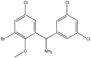 (3-bromo-5-chloro-2-methoxyphenyl)(3,5-dichlorophenyl)methanamine Struktur