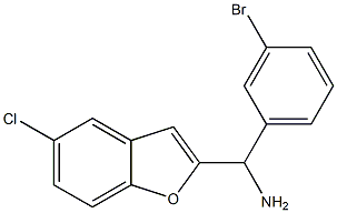 (3-bromophenyl)(5-chloro-1-benzofuran-2-yl)methanamine Struktur