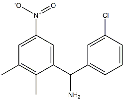 (3-chlorophenyl)(2,3-dimethyl-5-nitrophenyl)methanamine Struktur