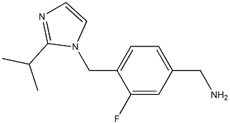 (3-fluoro-4-{[2-(propan-2-yl)-1H-imidazol-1-yl]methyl}phenyl)methanamine Struktur