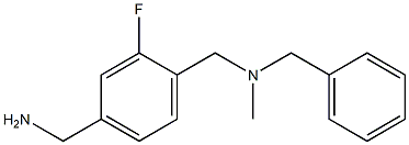 (4-{[benzyl(methyl)amino]methyl}-3-fluorophenyl)methanamine Struktur