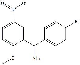 (4-bromophenyl)(2-methoxy-5-nitrophenyl)methanamine Struktur