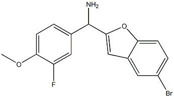 (5-bromo-1-benzofuran-2-yl)(3-fluoro-4-methoxyphenyl)methanamine Struktur