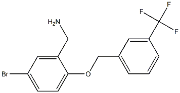 (5-bromo-2-{[3-(trifluoromethyl)phenyl]methoxy}phenyl)methanamine Struktur