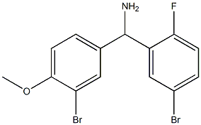 (5-bromo-2-fluorophenyl)(3-bromo-4-methoxyphenyl)methanamine Struktur