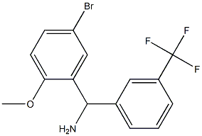 (5-bromo-2-methoxyphenyl)[3-(trifluoromethyl)phenyl]methanamine Struktur