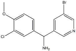 (5-bromopyridin-3-yl)(3-chloro-4-methoxyphenyl)methanamine Struktur