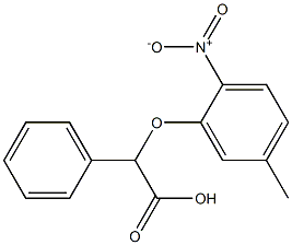 (5-methyl-2-nitrophenoxy)(phenyl)acetic acid Struktur