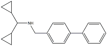 (dicyclopropylmethyl)[(4-phenylphenyl)methyl]amine Struktur