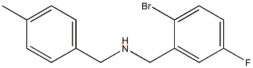 [(2-bromo-5-fluorophenyl)methyl][(4-methylphenyl)methyl]amine Struktur