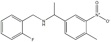 [(2-fluorophenyl)methyl][1-(4-methyl-3-nitrophenyl)ethyl]amine Struktur