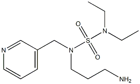 [(3-aminopropyl)(pyridin-3-ylmethyl)sulfamoyl]diethylamine Struktur