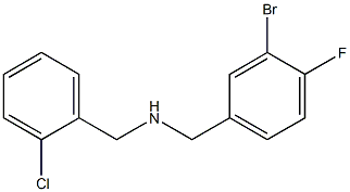 [(3-bromo-4-fluorophenyl)methyl][(2-chlorophenyl)methyl]amine Struktur