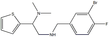 [(3-bromo-4-fluorophenyl)methyl][2-(dimethylamino)-2-(thiophen-2-yl)ethyl]amine Struktur