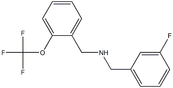 [(3-fluorophenyl)methyl]({[2-(trifluoromethoxy)phenyl]methyl})amine Struktur