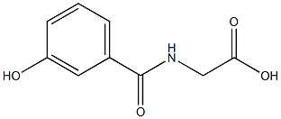 [(3-hydroxybenzoyl)amino]acetic acid Struktur