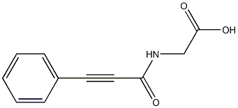 [(3-phenylprop-2-ynoyl)amino]acetic acid Struktur