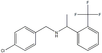 [(4-chlorophenyl)methyl]({1-[2-(trifluoromethyl)phenyl]ethyl})amine Struktur