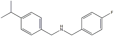 [(4-fluorophenyl)methyl]({[4-(propan-2-yl)phenyl]methyl})amine Struktur