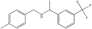 [(4-methylphenyl)methyl]({1-[3-(trifluoromethyl)phenyl]ethyl})amine Struktur