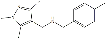 [(4-methylphenyl)methyl][(1,3,5-trimethyl-1H-pyrazol-4-yl)methyl]amine Struktur