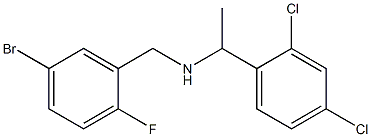 [(5-bromo-2-fluorophenyl)methyl][1-(2,4-dichlorophenyl)ethyl]amine Struktur