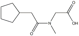 [(cyclopentylacetyl)(methyl)amino]acetic acid Struktur