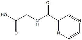 [(pyrazin-2-ylcarbonyl)amino]acetic acid Struktur