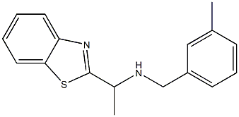 [1-(1,3-benzothiazol-2-yl)ethyl][(3-methylphenyl)methyl]amine Struktur