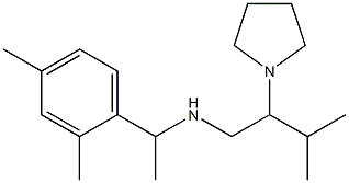 [1-(2,4-dimethylphenyl)ethyl][3-methyl-2-(pyrrolidin-1-yl)butyl]amine Struktur