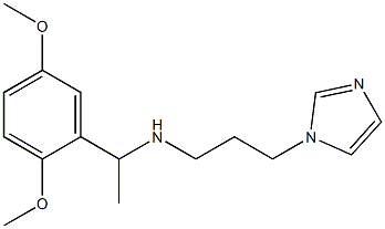 [1-(2,5-dimethoxyphenyl)ethyl][3-(1H-imidazol-1-yl)propyl]amine Struktur