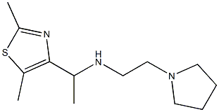 [1-(2,5-dimethyl-1,3-thiazol-4-yl)ethyl][2-(pyrrolidin-1-yl)ethyl]amine Struktur