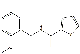 [1-(2-methoxy-5-methylphenyl)ethyl][1-(thiophen-2-yl)ethyl]amine Struktur