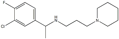 [1-(3-chloro-4-fluorophenyl)ethyl][3-(piperidin-1-yl)propyl]amine Struktur