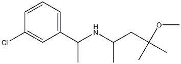 [1-(3-chlorophenyl)ethyl](4-methoxy-4-methylpentan-2-yl)amine Struktur