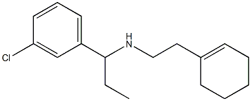 [1-(3-chlorophenyl)propyl][2-(cyclohex-1-en-1-yl)ethyl]amine Struktur