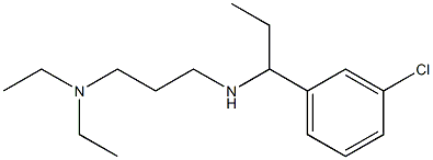 [1-(3-chlorophenyl)propyl][3-(diethylamino)propyl]amine Struktur