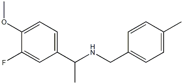 [1-(3-fluoro-4-methoxyphenyl)ethyl][(4-methylphenyl)methyl]amine Struktur