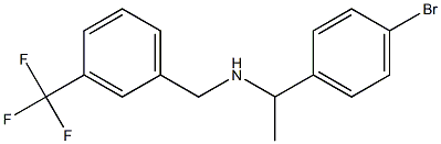 [1-(4-bromophenyl)ethyl]({[3-(trifluoromethyl)phenyl]methyl})amine Struktur