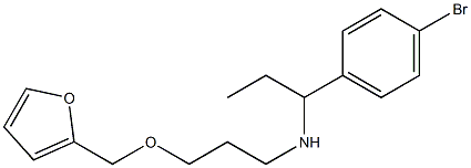 [1-(4-bromophenyl)propyl][3-(furan-2-ylmethoxy)propyl]amine Struktur