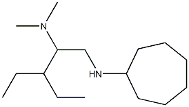 [1-(cycloheptylamino)-3-ethylpentan-2-yl]dimethylamine Struktur