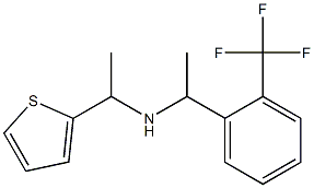 [1-(thiophen-2-yl)ethyl]({1-[2-(trifluoromethyl)phenyl]ethyl})amine Struktur