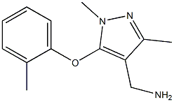 [1,3-dimethyl-5-(2-methylphenoxy)-1H-pyrazol-4-yl]methanamine Struktur