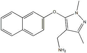 [1,3-dimethyl-5-(naphthalen-2-yloxy)-1H-pyrazol-4-yl]methanamine Struktur