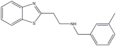 [2-(1,3-benzothiazol-2-yl)ethyl][(3-methylphenyl)methyl]amine Struktur