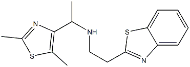 [2-(1,3-benzothiazol-2-yl)ethyl][1-(2,5-dimethyl-1,3-thiazol-4-yl)ethyl]amine Struktur