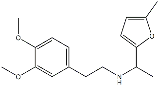 [2-(3,4-dimethoxyphenyl)ethyl][1-(5-methylfuran-2-yl)ethyl]amine Struktur