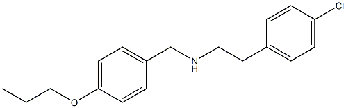 [2-(4-chlorophenyl)ethyl][(4-propoxyphenyl)methyl]amine Struktur