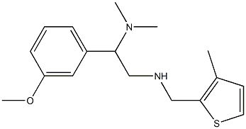 [2-(dimethylamino)-2-(3-methoxyphenyl)ethyl][(3-methylthiophen-2-yl)methyl]amine Struktur