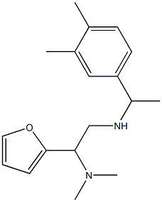 [2-(dimethylamino)-2-(furan-2-yl)ethyl][1-(3,4-dimethylphenyl)ethyl]amine Struktur